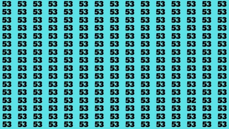 Optical Illusion Brain Test: If you have Eagle Eyes Find the number 52 in 15 Secs