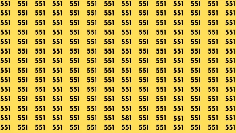 Observation Brain Test: If you have 50/50 Vision Find the Number 581 in 15 Secs