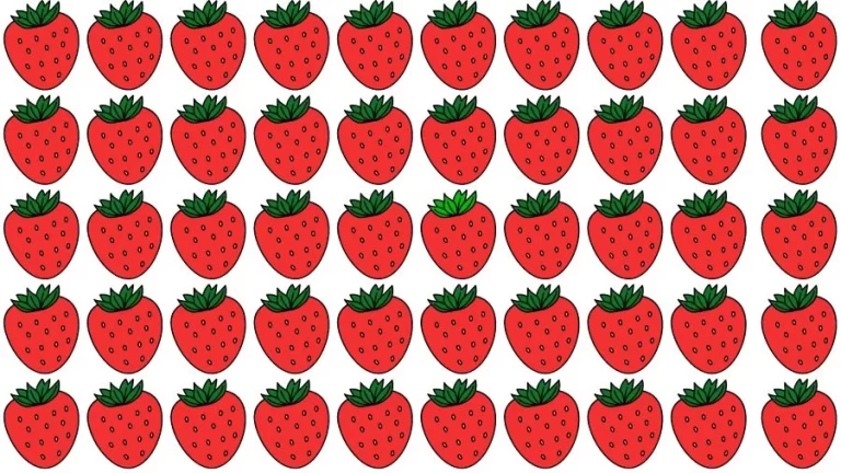 Optical Illusion Brain Challenge: If you have Eagle Eyes find the Odd Strawberry in 15 Seconds