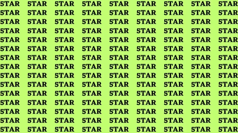 Brain Teaser: If you have Hawk Eyes Find the Word Star in 15 Secs