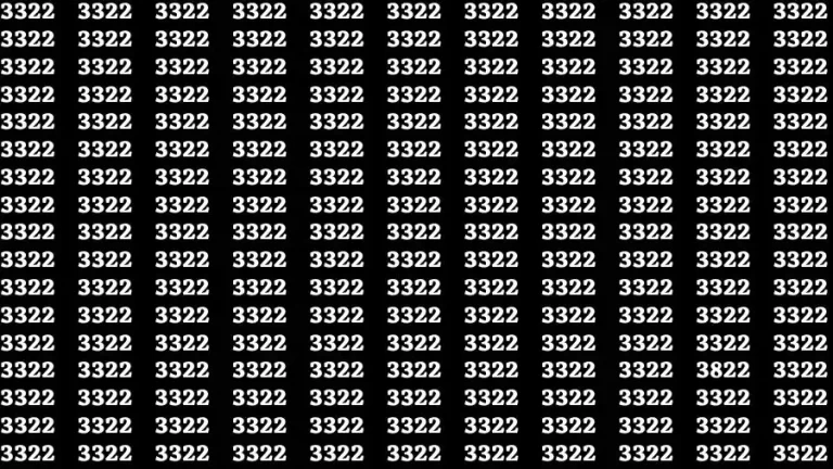 Hawk eyes people can find the hidden Number 3822 in this Optical Illusion. Try this Optical Illusion and know your IQ level or Visual level.