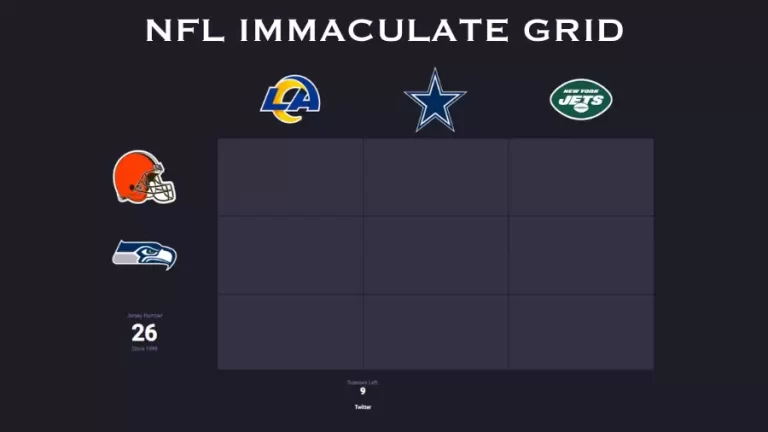 NFL Immaculate Grid Game Answers Today 09 July 2023: NFL Grid Game Rules and Trivia Explained