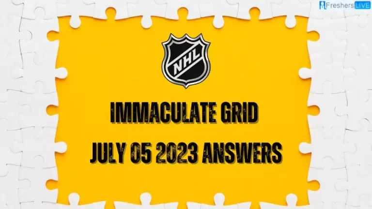 NHL Immaculate Grid July 05 2023 Answers: Meaning, Rules, and Trivia Explained