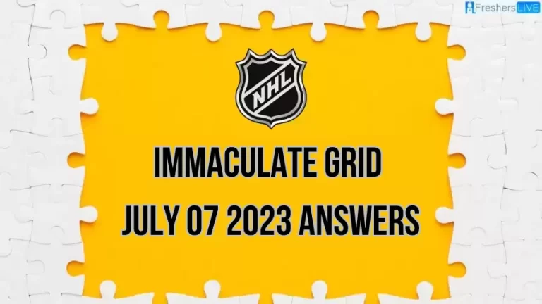 NHL Immaculate Grid July 07 2023 Answers: Meaning, Rules, and Trivia Explained