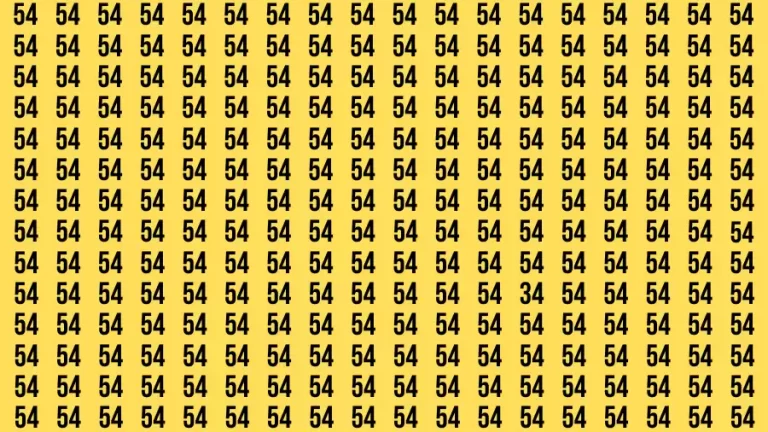 Observation Brain Challenge: If you have Eagle Eyes Find the number 34 in 12 Secs