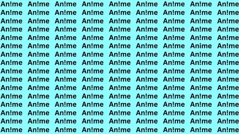 Observation Find it Out: If you have Predator Eyes Find the Word Anime in 12 Secs