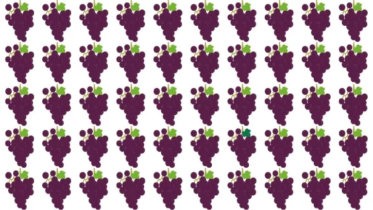 Optical Illusion Brain Challenge: Can you find the Odd Grapes in 12 Seconds?