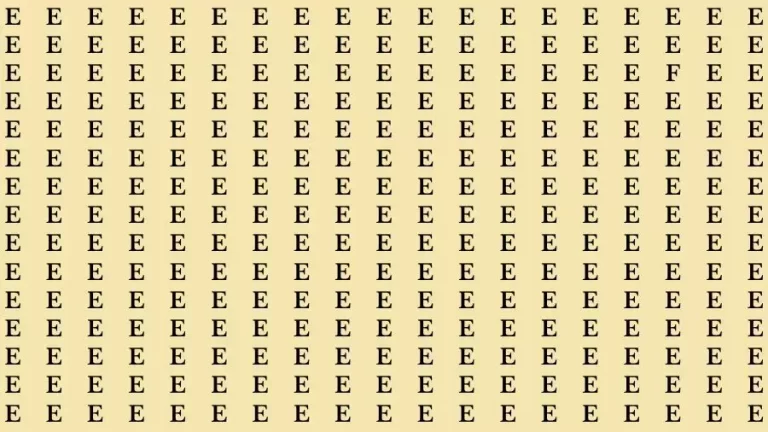 Optical Illusion Brain Challenge: If you have Hawk Eyes Find the Letter F in 15 Secs