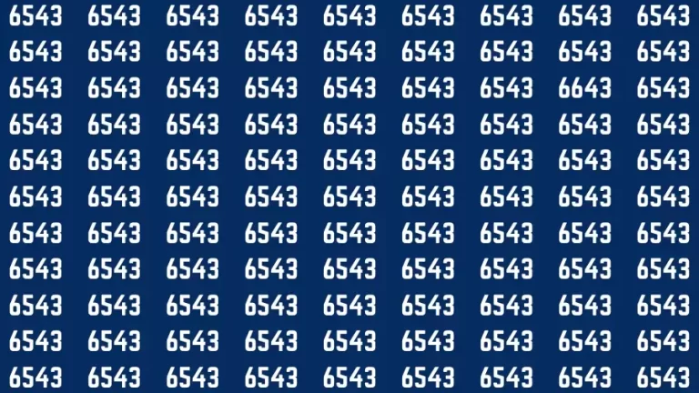 Test Visual Acuity: If you have 50/50 Vision Find the Number 6643 in 15 Secs