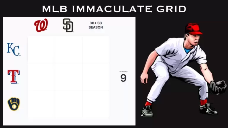 Which Kansas City Royals Player Have 30+ SB Season? MLB Immaculate Grid Answers for July 9 2023