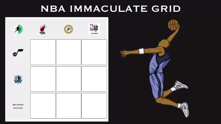 Which player who has been named to the NBA All-Rookie Second Team and participated in the Slam Dunk Contest? NBA Immaculate Grid answers July 09 2023