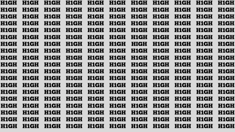 Observation Find it Out: If you have Sharp Eyes Find the Word High in 15 Secs