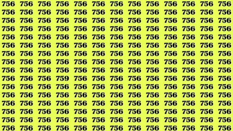 Optical Illusion Brain Challenge: If you have Hawk Eyes Find the Number 759 among 756 in 12 Secs