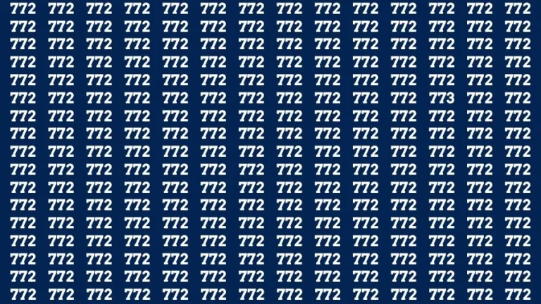 Optical Illusion Visual Test: If you have Sharp Eyes Find the Number 773 in 16 Secs