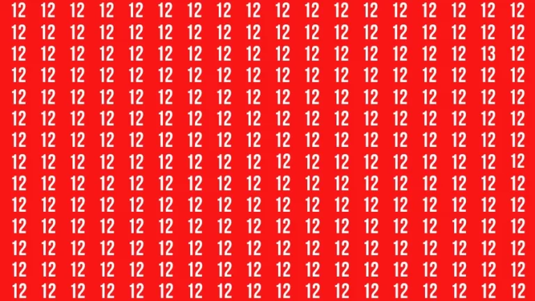 Observation Brain Challenge: If you have Eagle Eyes Find the number 13 in 12 Secs