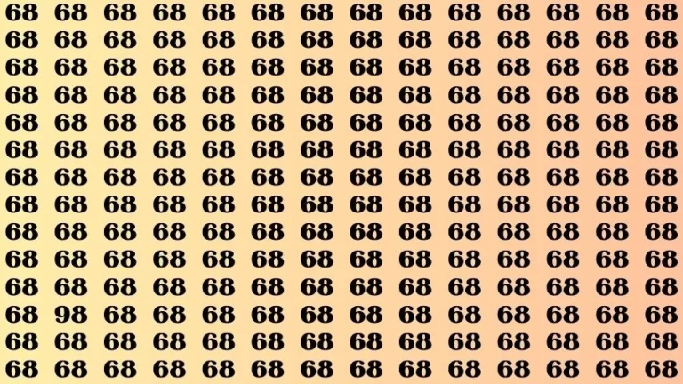 Optical Illusion Visual Test: If you have Sharp Eyes Find the Number 98 in 16 Secs