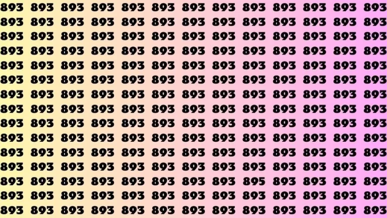 Optical Illusion Eye Test: If you have Sharp Eyes Find the number 895 in 10 Secs