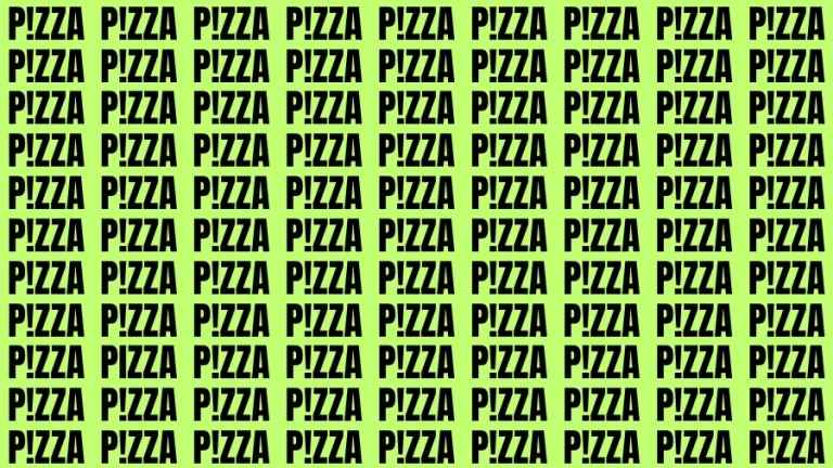 Test Visual Acuity: If you have Eagle Eyes Find the word Pizza in 15 Secs