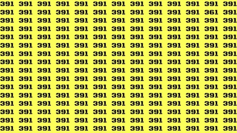 Optical Illusion Visual Test: If you have Sharp Eyes Find the Number 361 in 20 Secs