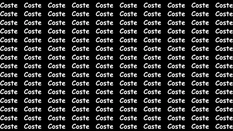 Observation Brain Challenge: If you have Hawk Eyes Find the word Caste in 18 Secs