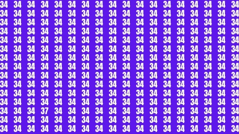 Optical Illusion Visual Test: If you have Sharp Eyes Find the Number 37 in 20 Secs