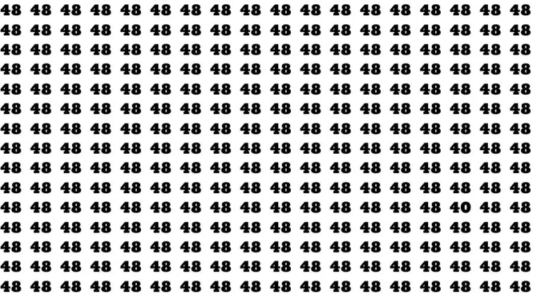 Optical Illusion Eye Test: If you have Eagle Eyes Find the Number 40 in 18 Secs