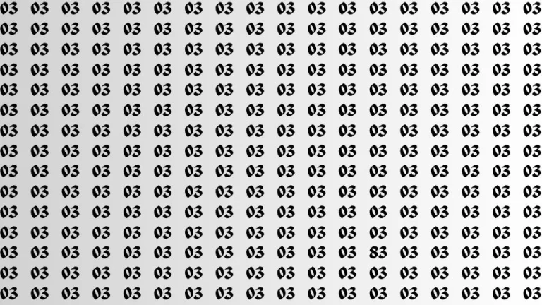 Optical Illusion Brain Challenge: If you have 50/50 Vision Find the number 83 in 18 Secs