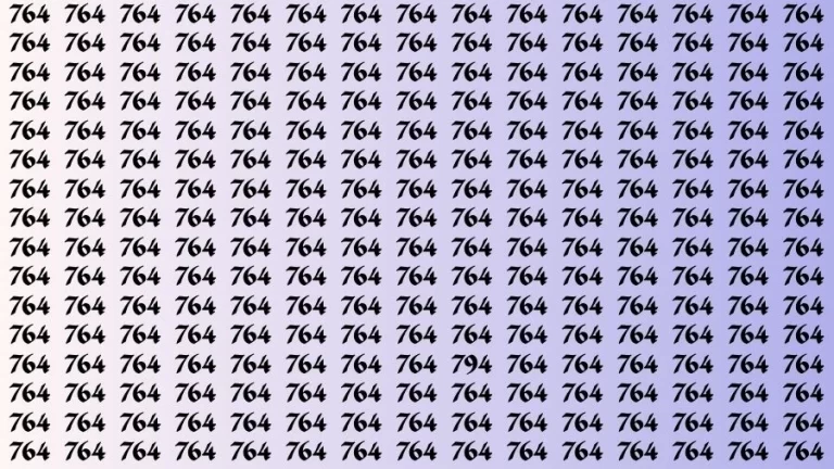 Optical Illusion Brain Challenge: If you have Hawk Eyes Find the Number 794 among 764 in 12 Secs