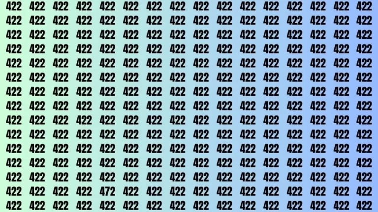 Optical Illusion Visual Test: If you have Sharp Eyes Find the Number 472 in 16 Secs