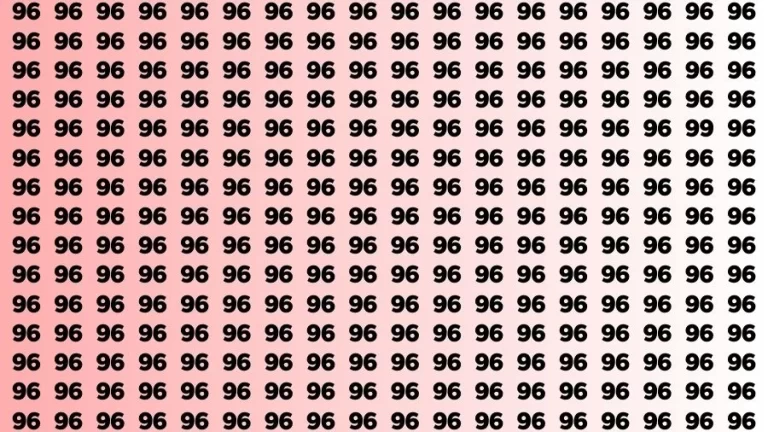 Optical Illusion Brain Challenge: If you have 50/50 Vision Find the number 99 in 18 Secs