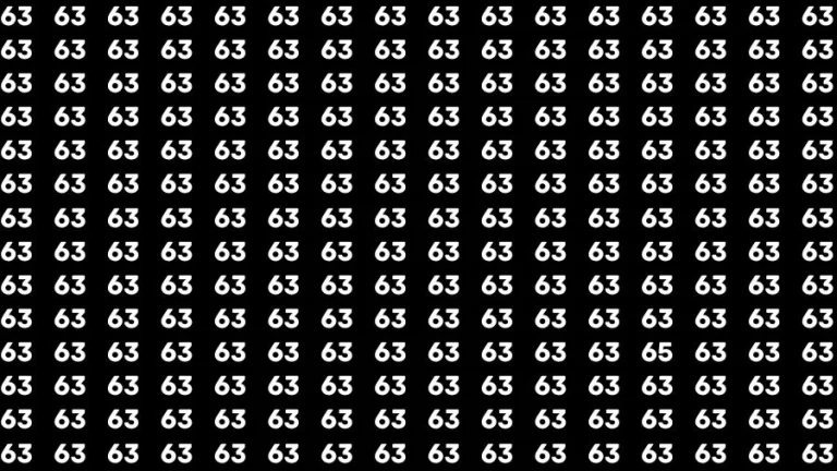 Optical Illusion Visual Test: If you have Sharp Eyes Find the Number 65 in 16 Secs