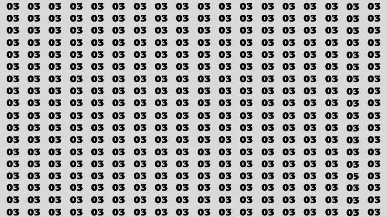 Optical Illusion Eye Test: If you have Sharp Eyes Find the number 05 in 10 Secs