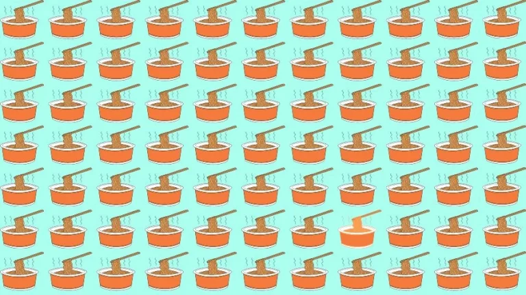 Optical Illusion Visual Test: If you have Eagle Eyes find the Odd Noodles in 18 Seconds