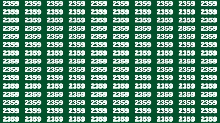 Optical Illusion Eye Test: If you have Hawk Eyes Find the Number 2859 in 13 Secs