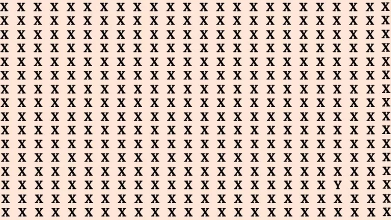 Optical Illusion Brain Challenge: If you have 50/50 Vision Find the Letter Y among X in 14 Secs