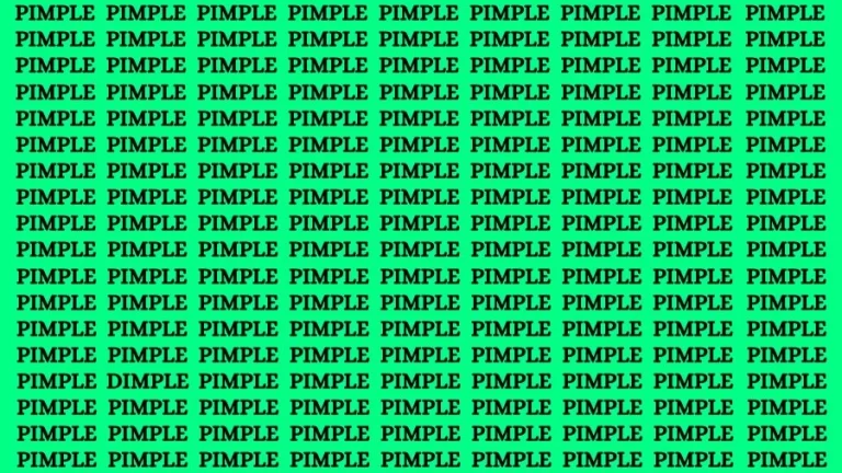 Optical Illusion Eye Test: If you have Eagle Eyes Find the Word Dimple in 15 Secs