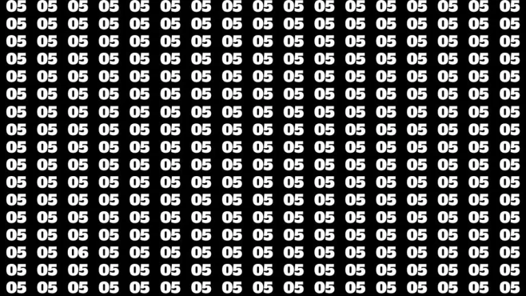 Optical Illusion Brain Challenge: If you have 50/50 Vision Find the number 06 in 18 Secs