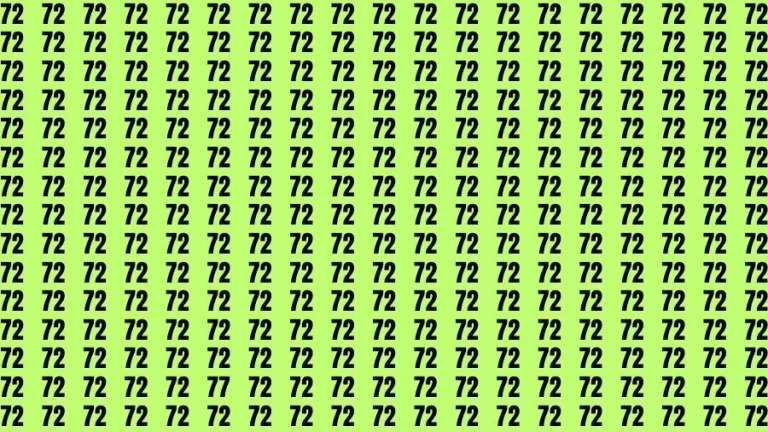 Optical Illusion Visual Test: If you have Sharp Eyes Find the Number 77 in 16 Secs