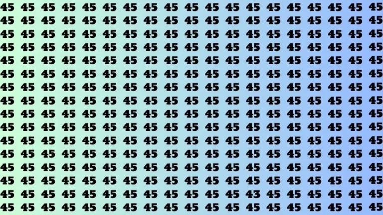 Optical Illusion Eye Test: If you have Eagle Eyes Find the Number 43 in 18 Secs