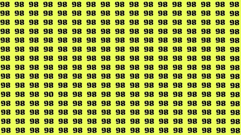 Visual Test: If you have Sharp Eyes Find the Number 90 among 98 in 20 Secs