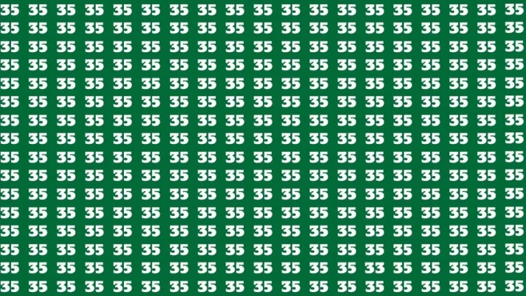 Visual Test: If you have 50/50 Vision Find the Number 33 among 35 in 15 Secs