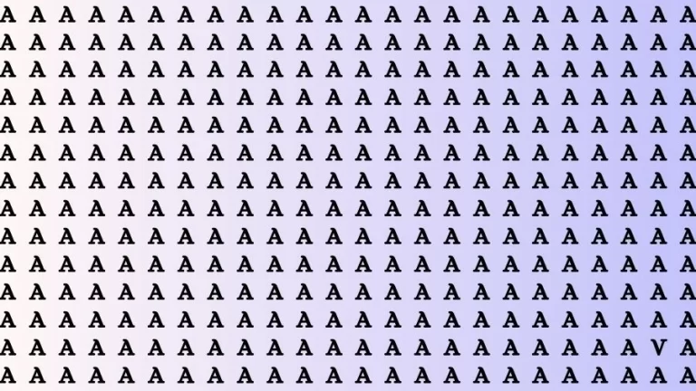 Observation Find it Out: If you have Eagle Eyes Find the Letter V among A in 15 Secs