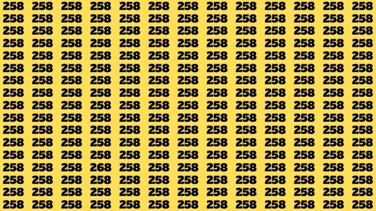 Optical Illusion Eye Test: If you have Hawk Eyes Find the Number 268 in 13 Secs