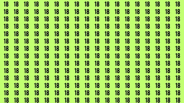 Observation Find it Out: If you have Sharp Eyes Find the number 19 in 20 Secs