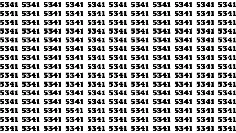 Optical Illusion Eye Test: If you have Eagle Eyes Find the Number 5341 in 18 Secs