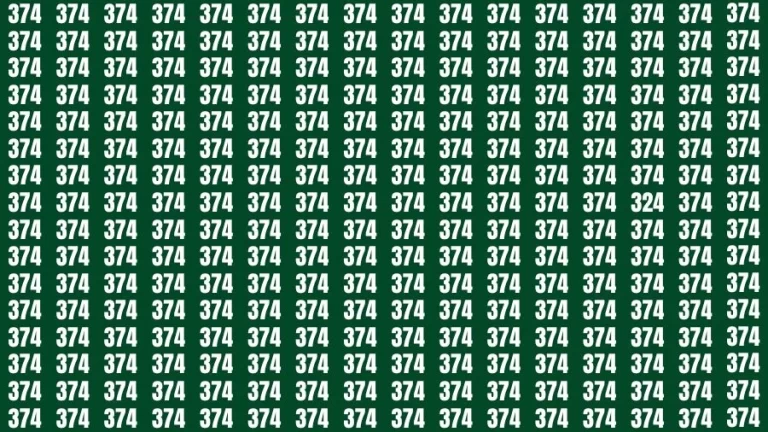 Optical Illusion Eye Test: If you have Eagle Eyes Find the Number 324 in 18 Secs