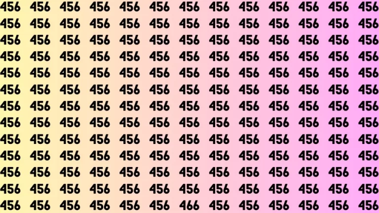 Observation Visual Test: If you have Eagle Eyes Find the Number 466 in 15 Secs