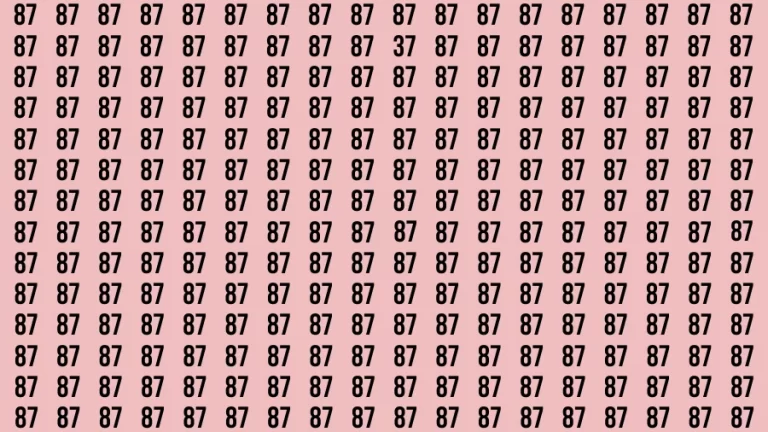 Test Visual Acuity: If you have Eagle Eyes Find the Number 37 among 87 in 15 Secs