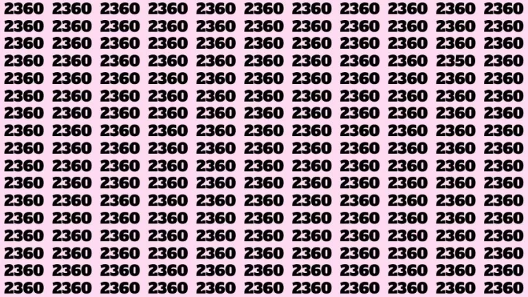 Optical Illusion Eye Test: If you have Hawk Eyes Find the Number 2350 in 13 Secs