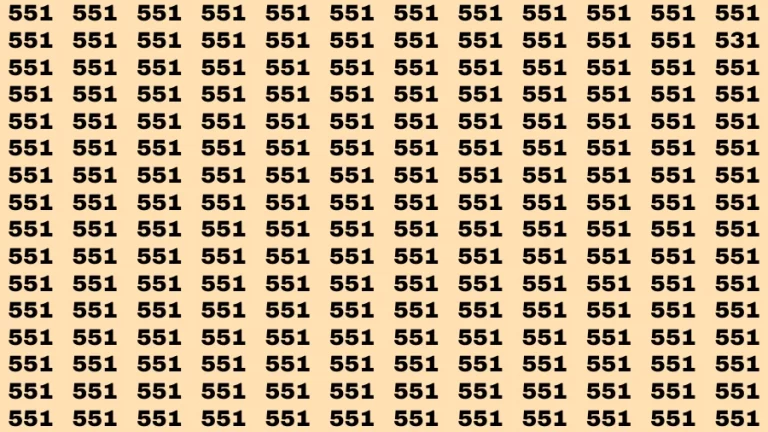 Observation Brain Challenge: If you have Eagle Eyes Find the number 531 among 551 in 12 Secs